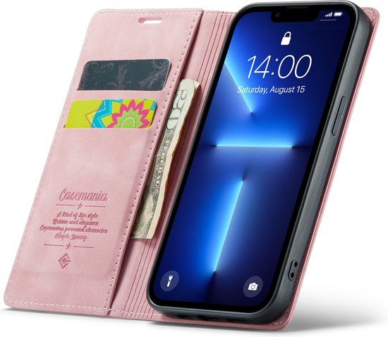 Apple iPhone 12 Pro Max Hülle - Pale Pink - Schlanke Klapphülle mit Kartenfach