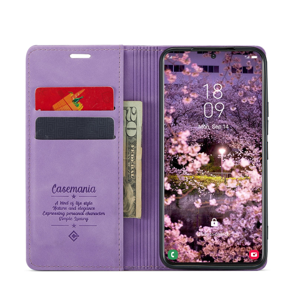 Samsung Galaxy S24 Plus Hoesje - Bright Lila - Dunne Bookcase