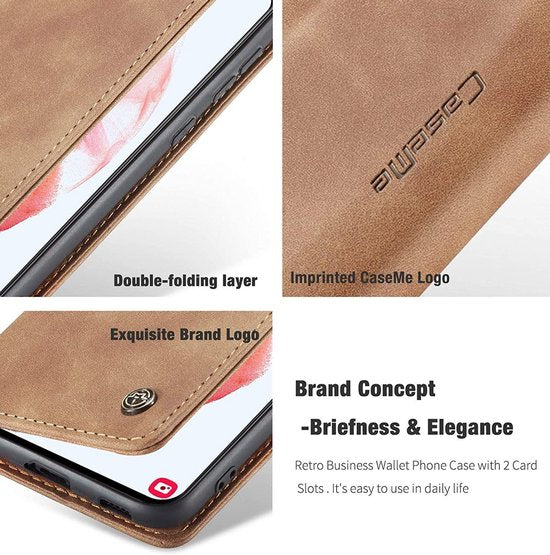 Samsung Galaxy S21 Plus Hoesje - Sienna Brown - Dunne Bookcase