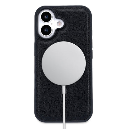 iPhone 17 Hoesje - Onyx Black - 2 in 1 Leather-look Bookcase
