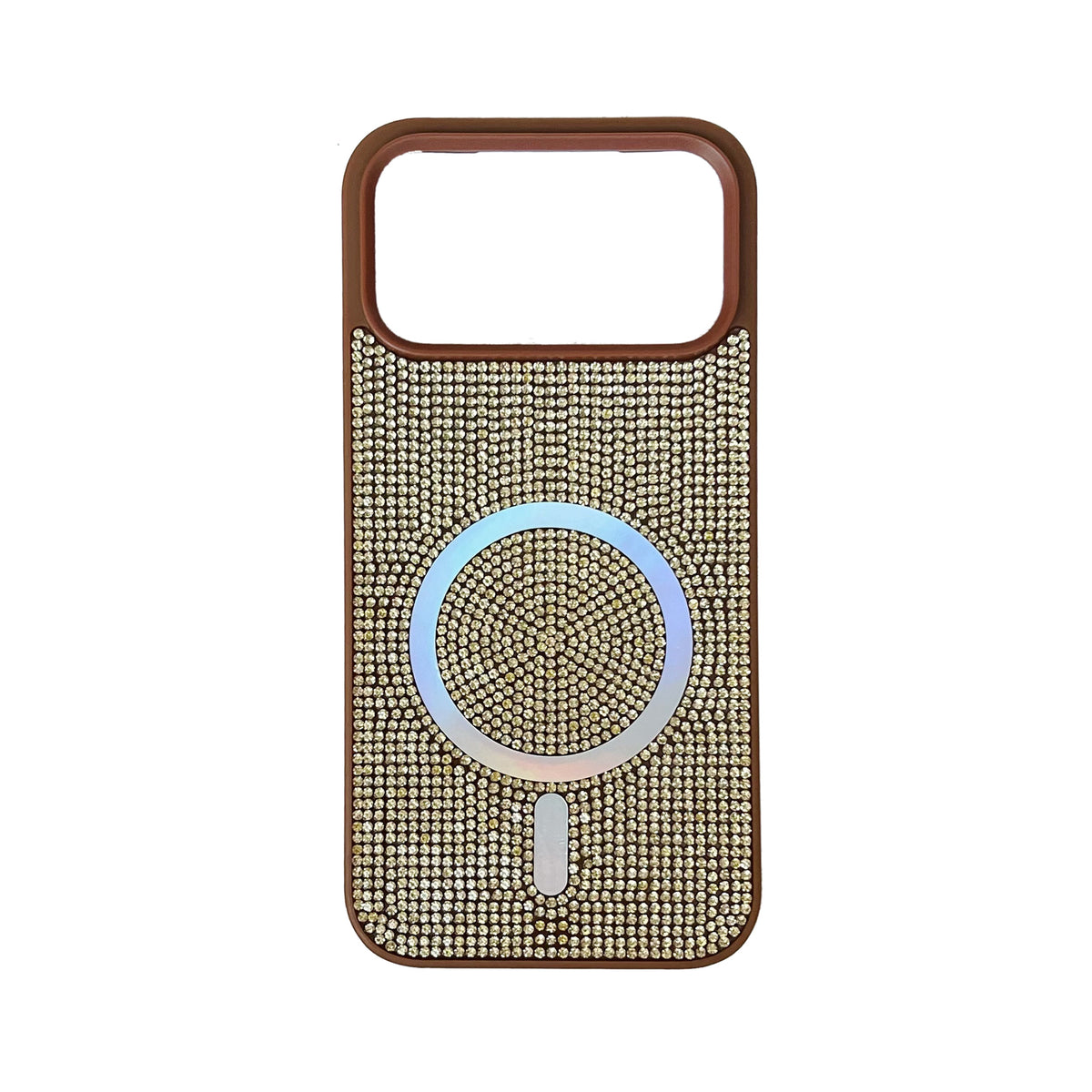 Apple iPhone 17 Pro Max Hülle - Braun - Diamant Glitzer MagSafe Backcover