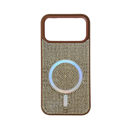 Apple iPhone 17 Pro Max Hülle - Braun - Diamant Glitzer MagSafe Backcover