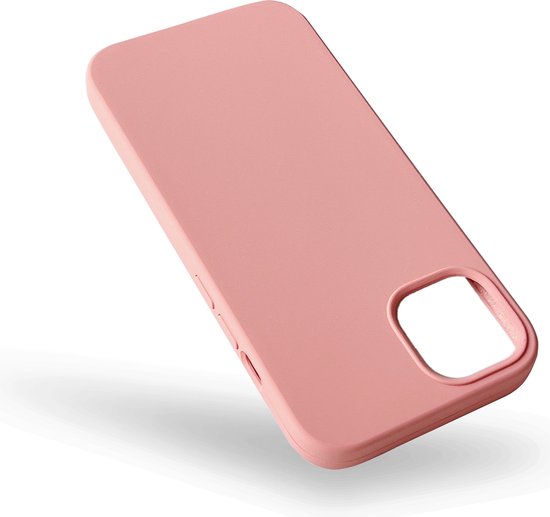 Apple iPhone 12 Hoesje - Zalm Roze - Liquid Siliconen Back Cover