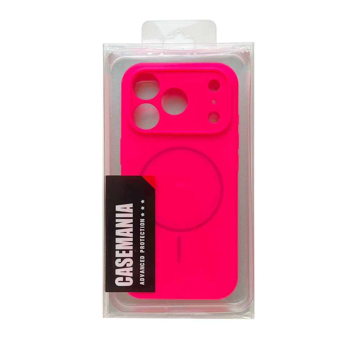 Apple iPhone 17 Pro Case - Neon Pink - Liquid Silicone MagSafe Back Cover
