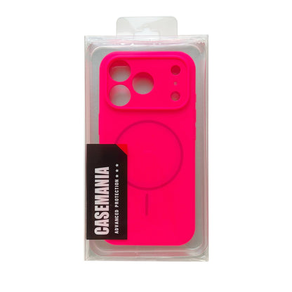 Apple iPhone 18 Pro Hoesje - Neon Roze - Zachte Liquid Siliconen MagSafe Back Cover