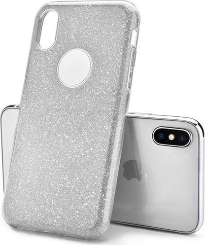 Apple iPhone Xs Max Case - Silver - Glitter Back Cover