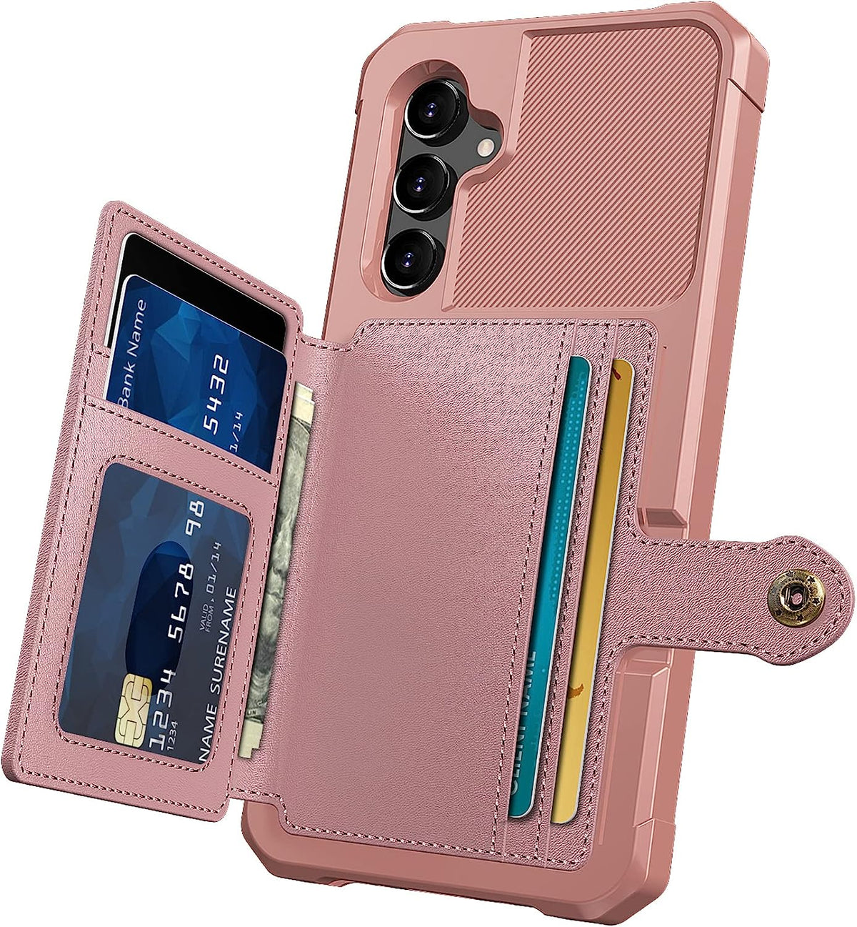 Samsung Galaxy A14 Hoesje - Rosegoud - RFID Back Cover