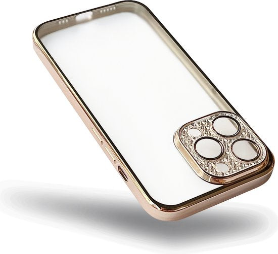 Apple iPhone 12 Pro Case - Gold - Glitter Back Cover