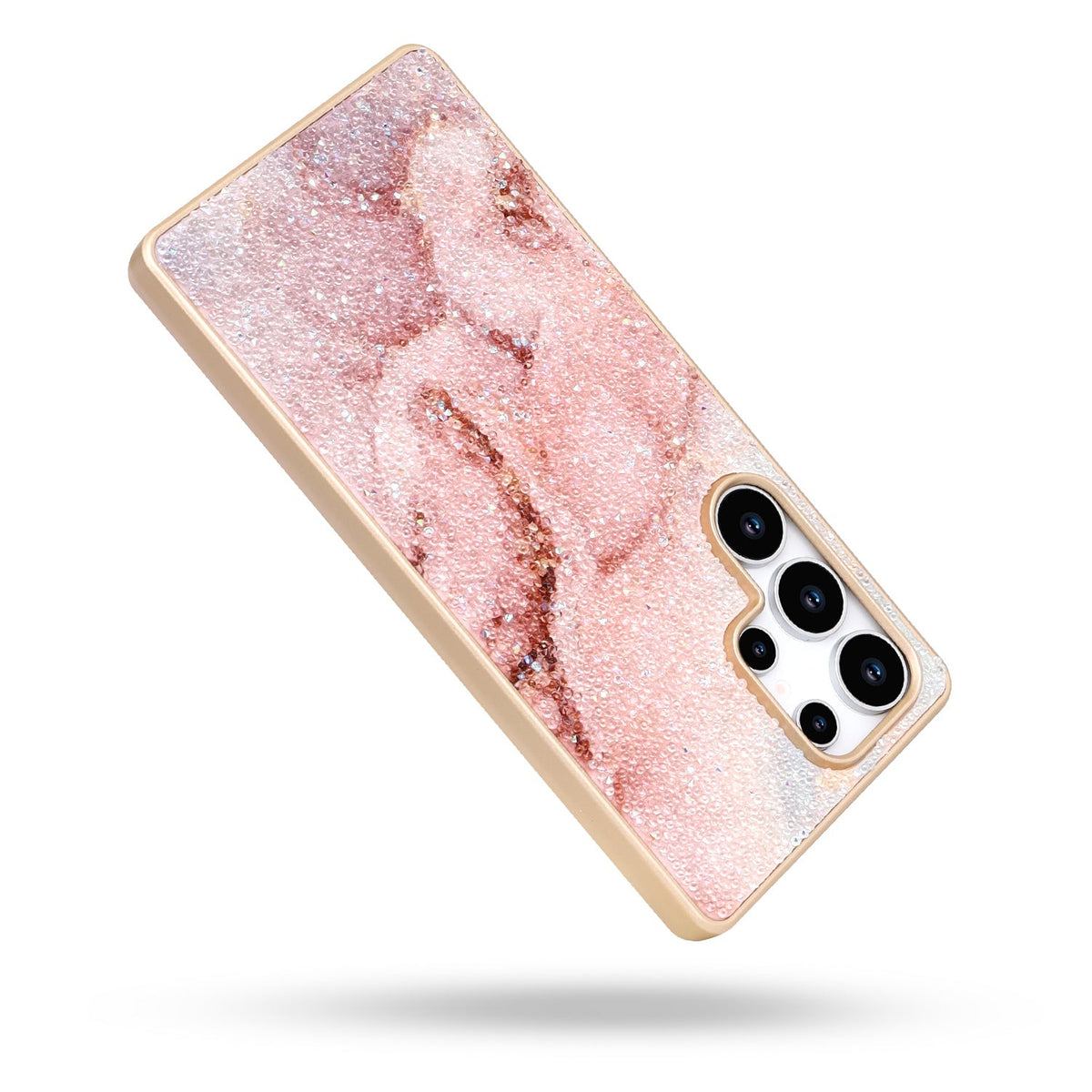 Samsung Galaxy S25 Ultra Case - Pink - Diamond Marble Glitter Back Cover