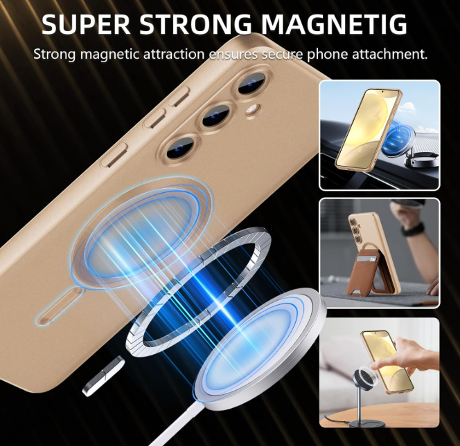 Samsung Galaxy S26 Hoesje - Goud - Matte Siliconen MagSafe Back Cover