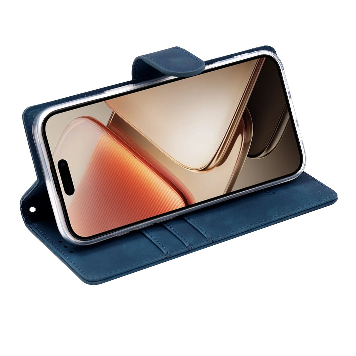 Apple iPhone 16e Hoesje - Blauw - Bookcase