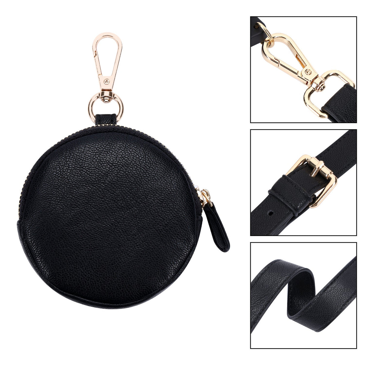 Apple iPhone 18 Pro Max Hoesje - Zwart - 'Amsterdam' Serie 2 in 1 MagSafe Crossbody Cover met Pouch
