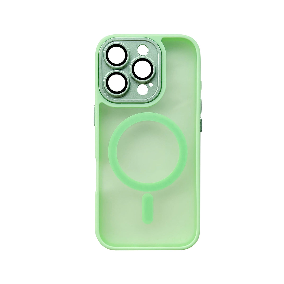 Apple iPhone 16 Pro Hoesje - Groen - Matte Armor MagSafe Back Cover