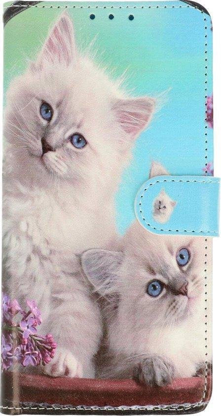 Samsung Galaxy S21 Plus Hoesje - Katten - Print Bookcase