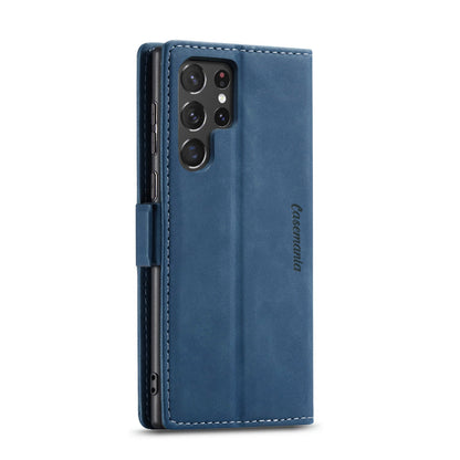 Samsung Galaxy S24 Ultra Hoesje - Navy Blue - Dunne Bookcase