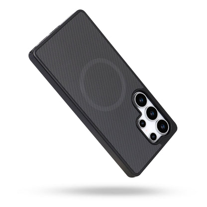 Samsung Galaxy S23 Ultra Hoesje - Zwart - Carbon MagSafe Back Cover