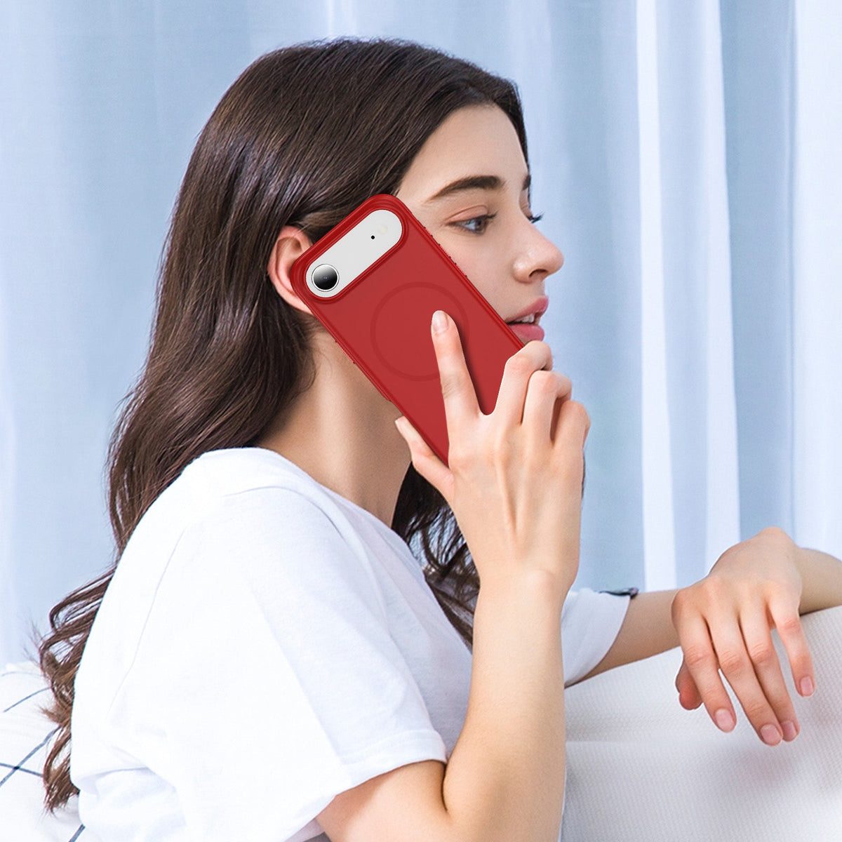 Apple iPhone 18 Pro Hoesje - Rood - Soft Siliconen Magsafe Back Cover
