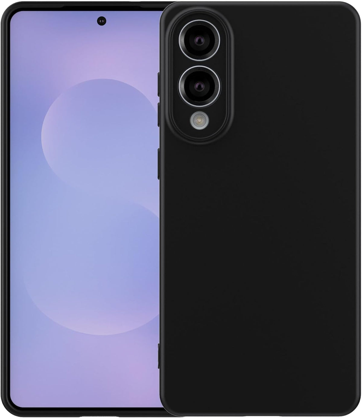 Samsung Galaxy S25 Edge Hoesje - Zwart - Siliconen Camera Bescherming Back Cover