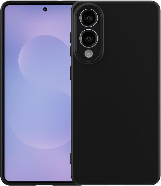 Samsung Galaxy S25 Edge Hülle - Schwarz - Silikon Kameraschutz Backcover