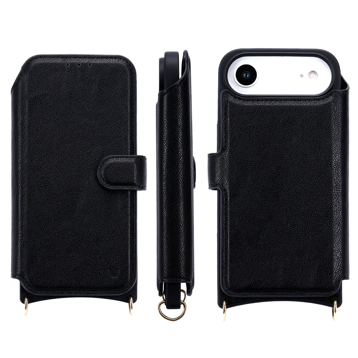 Apple iPhone Air Hoesje - Zwart - 'Amsterdam' Magnetische Wallet Case met Pasjeshouders en
