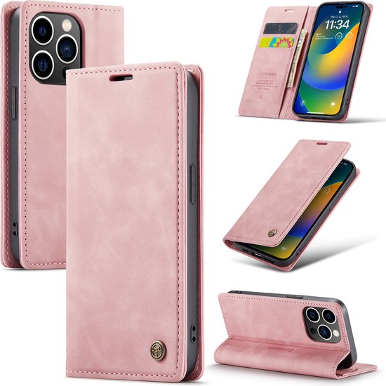 Apple iPhone 14 Pro Max Hoesje - Pale Pink - Dunne Bookcase