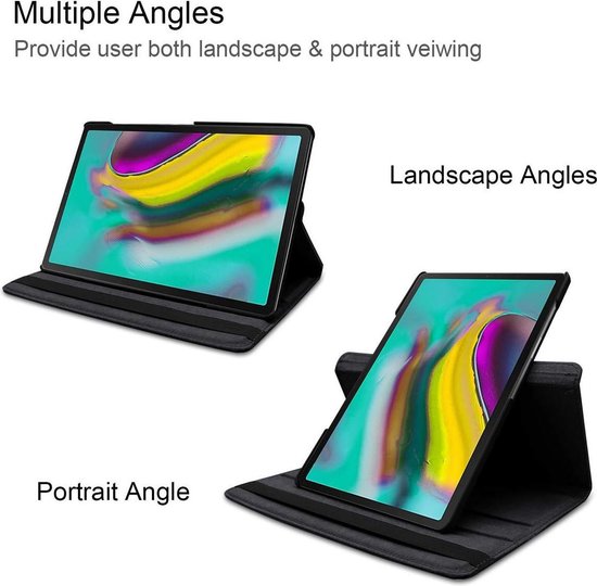 Samsung Galaxy Tab S6 Lite Tablethoes - Zwart - Draaibare Bookcase