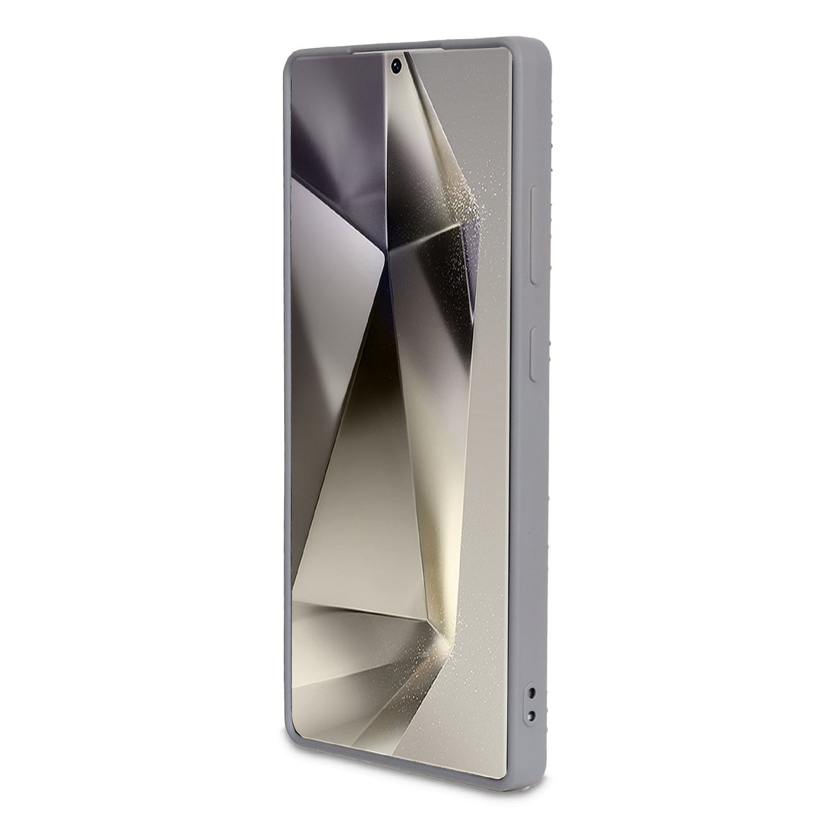Samsung Galaxy S24 Ultra Hoesje - Grijs - Diamant Marmer Glitter Back Cover