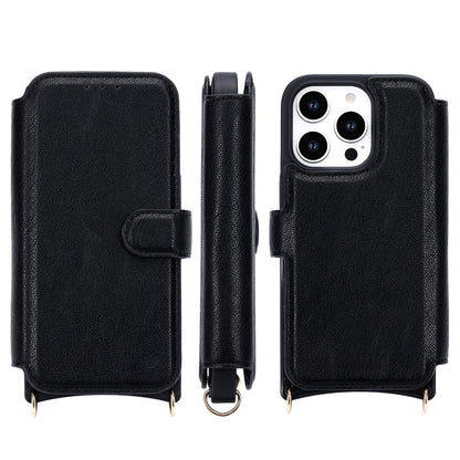 Apple iPhone 16 Pro Max Hoesje - Zwart - CM Amsterdam Back Cover met Telefoonkoord