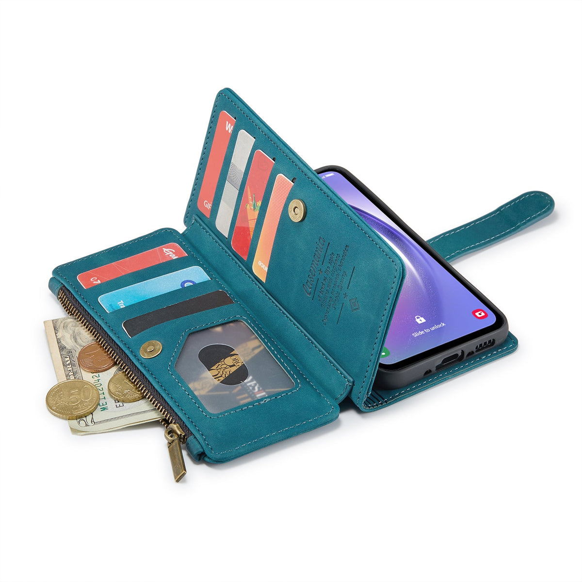Samsung Galaxy A34 5G Hoesje - Emerald Green - Luxe Bookcase met Rits