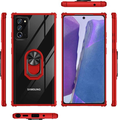 Samsung Galaxy Note20 Case - Red - Armor Kickstand Back Cover