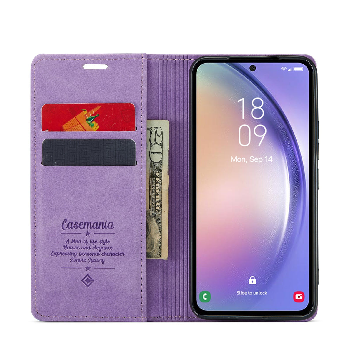 Oppo Reno 10 Pro Hoesje - Bright Lila - Dunne Bookcase