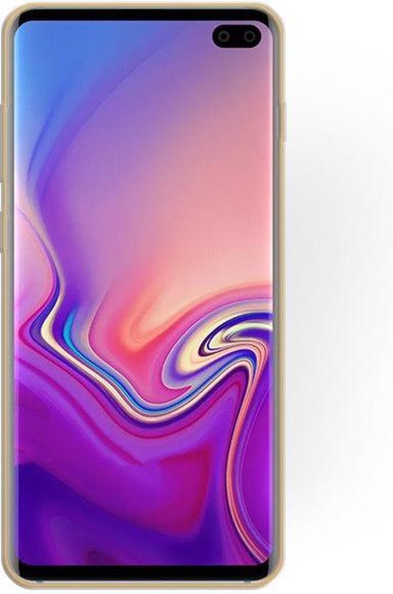 Samsung Galaxy S10+ Hoesje - Goud - Glitter Back Cover
