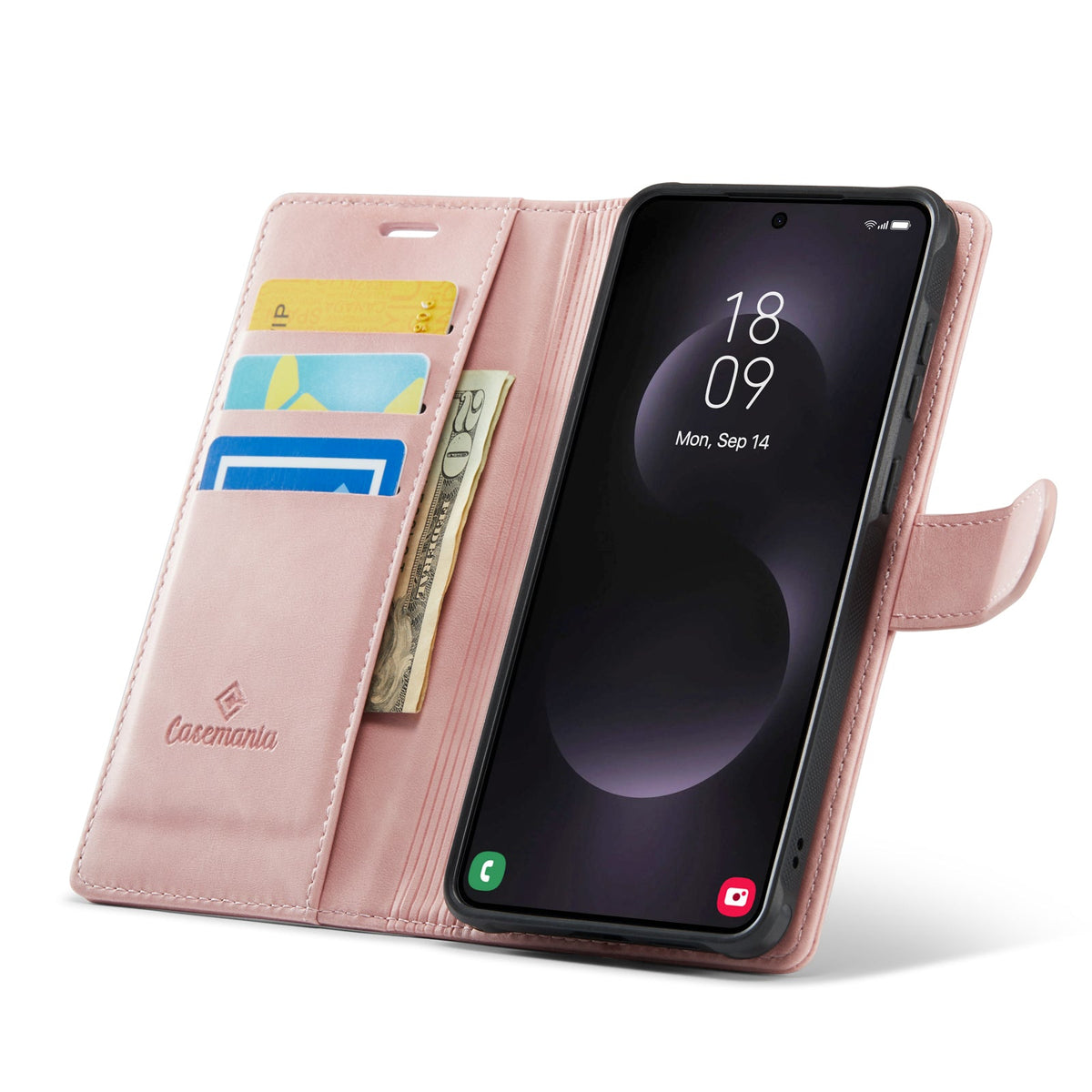 Samsung Galaxy S25 Edge Hoesje - Pale Pink - Luxe 2 in 1 MagSafe Bookcase