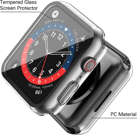 Apple Watch Series 4 (44mm) Smartwatch Screenprotector - Transparant Tempered Glass - 1 Stuk