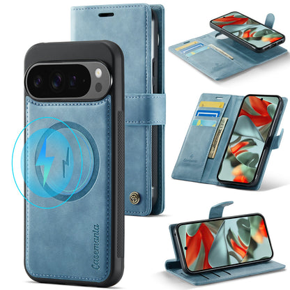 Google Pixel 10 Pro Hoesje - Aqua Blue - Luxe 2 in 1 MagSafe Bookcase