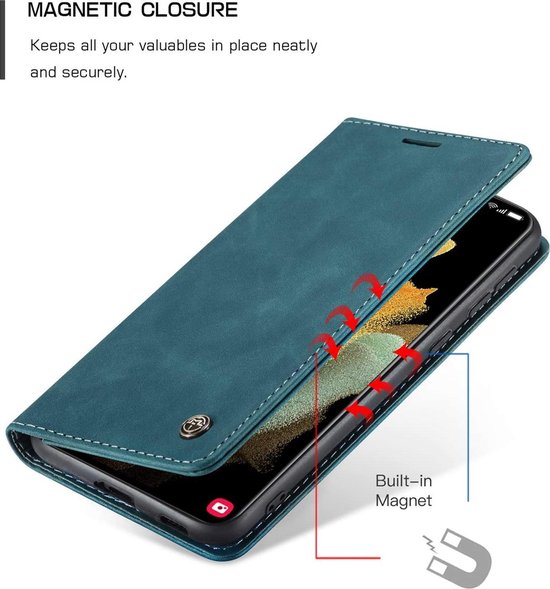 Samsung Galaxy S21 Ultra Hoesje - Emerald Green - Dunne Bookcase
