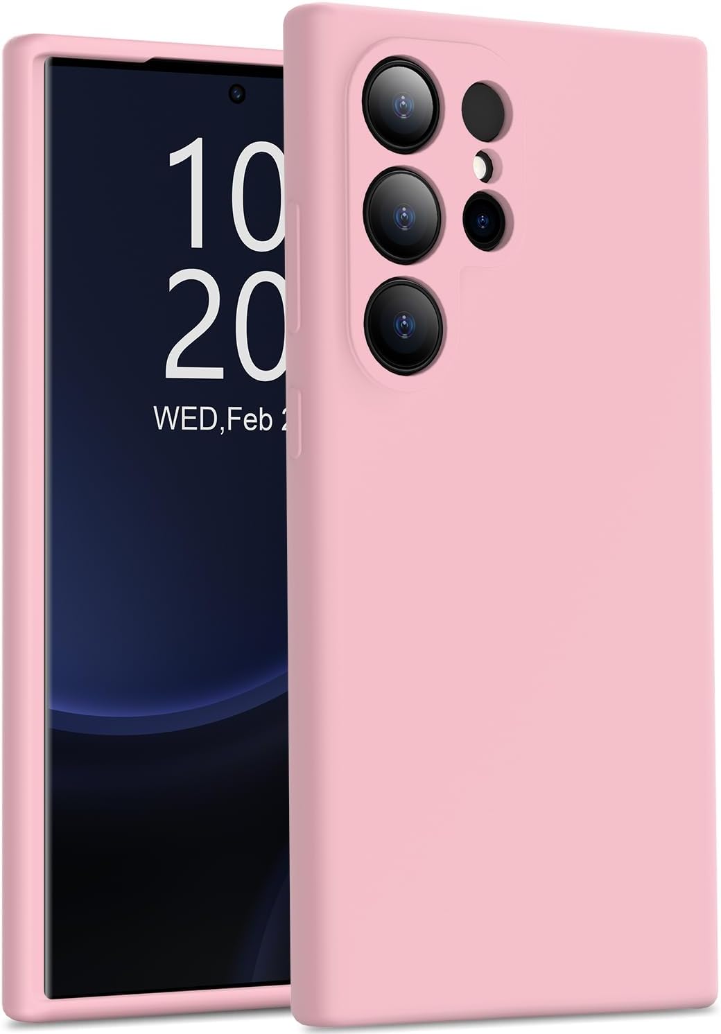 Samsung Galaxy S24 Ultra Hoesje - Zalm Roze - Liquid Siliconen Back Cover