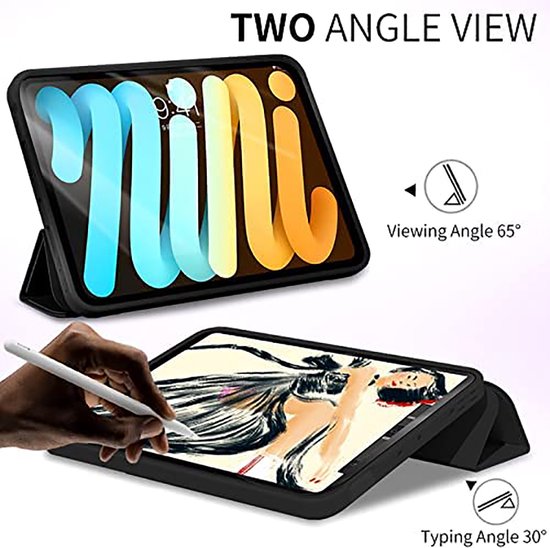iPad Mini 2024 (8.3 inch) Tablethoes - Zwart - Smart Cover