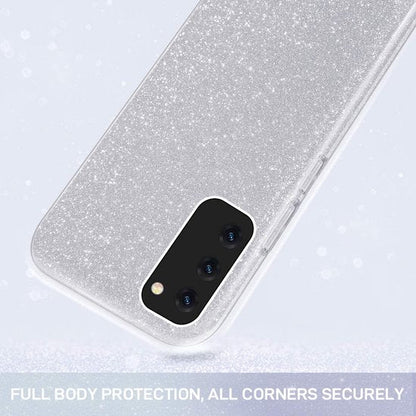 Samsung Galaxy A03 Hoesje - Zilver - Glitter Back Cover