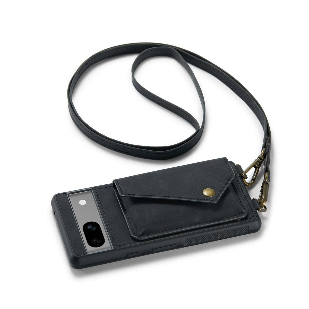 Google Pixel 8 Case - Charcoal Gray - Luxury Back Cover with Phone Strap