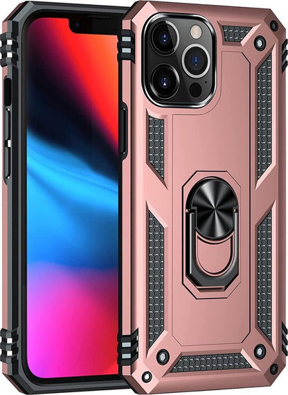 Apple iPhone 13 Pro Max Hoesje - Roségoud - Armor Kickstand Back Cover