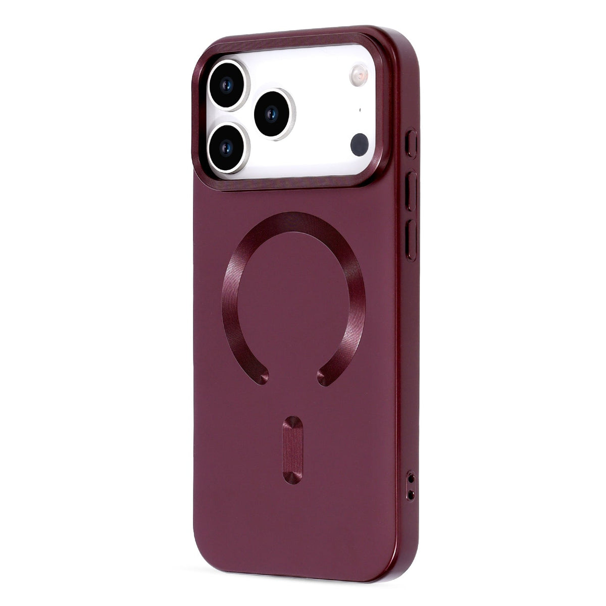 Coque pour Apple iPhone 18 Pro - Bordeaux - Étui arrière en silicone mat compatible MagSafe