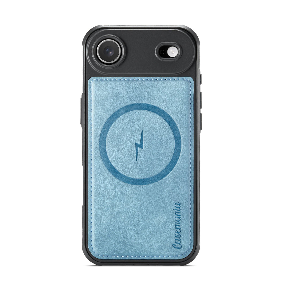 Apple iPhone Air Hülle - Aqua Blue - Luxus-2-in-1-MagSafe-Klapphülle mit Kartenfach