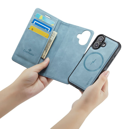 Apple iPhone 17 Hülle - Aqua Blue - Luxus-2-in-1-MagSafe-Klapphülle mit Kartenfach