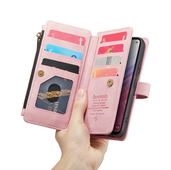 Samsung Galaxy A53 5G Hoesje - Pale Pink - Luxe Bookcase met Rits