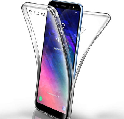 Samsung Galaxy J4 Plus Hoesje - Dubbelzijdig 360° Case - Transparant Back Cover