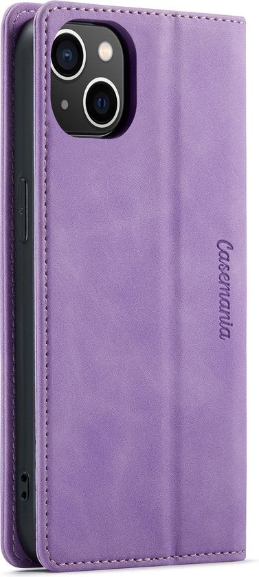 Apple iPhone 13 Hoesje - Bright Lila - Dunne Bookcase