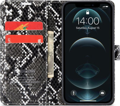 iPhone 11 Hoesje - Zwart - Slangen Bookcase
