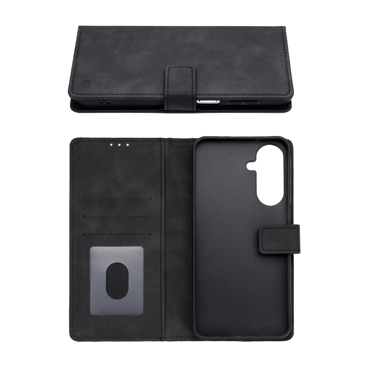 Samsung Galaxy A57 Hoesje - Charcoal Gray - Portemonnee Bookcase