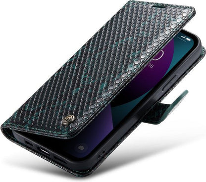 Apple iPhone 13 Pro Max Hoesje - Groen - Slangen Bookcase